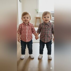 GAP & Garanimals Kids Red and Gray Plaid Shirts ▪︎Bundle▪︎